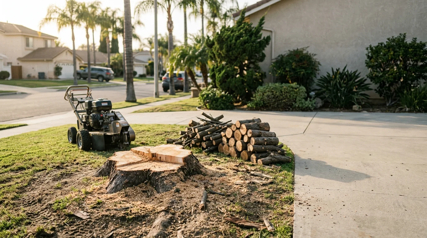 Professional tree removal and stump grinding in Orange County